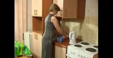 young boy takes tea with mature - MOTHERYES.COM