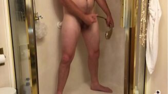 Guy Masturbating In Shower