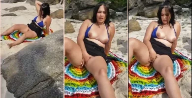 Kel Secrets de TikTok se folla el coño en la playa