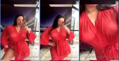 Leticia Beppler, famosa por participar en el programa Estádio 97, fue captada con una blusa transparente que dejaba al descubierto su piercing en el pezón