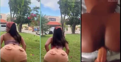 Dominicana Caomi Madalis practicando sexo en la posición del perrito